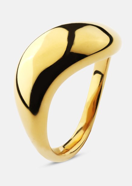 Anillo Soft Curve - 18k Chapado en oro