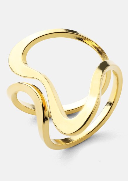 Anillo Infinity Flow - 18k Chapado en oro