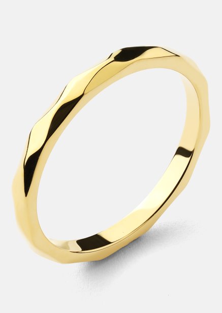 Anillo Facet Gleam - 18k Chapado en oro