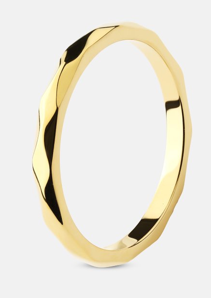 Anillo Facet Gleam - 18k Chapado en oro