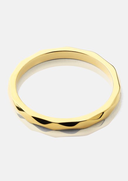 Anillo Facet Gleam - 18k Chapado en oro