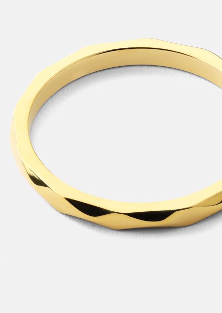 Anillo Facet Gleam - 18k Chapado en oro