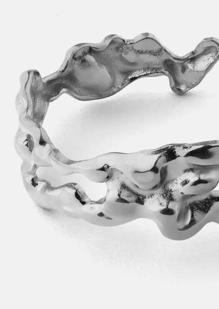 Anillo Molten Wave - Chapado en plata