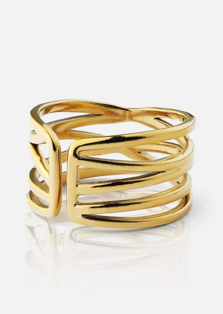 Anillo Golden Maze - 18k Chapado en oro