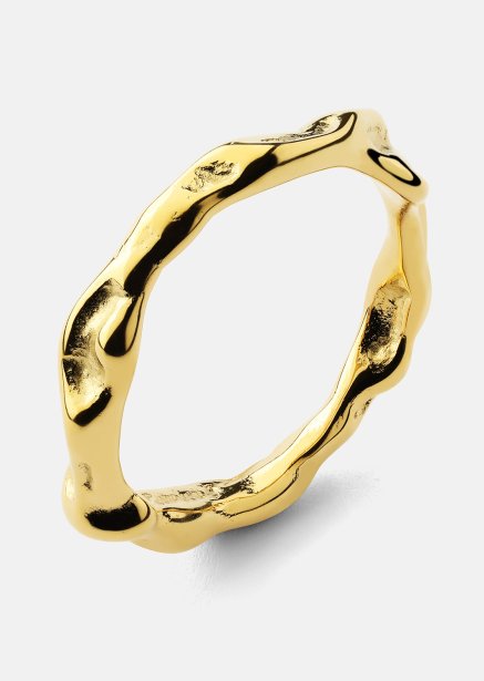 Ondula Anillo - 18k Chapado en oro