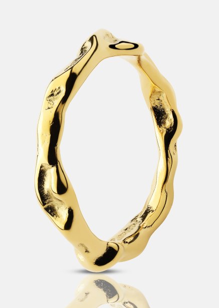 Ondula Anillo - 18k Chapado en oro