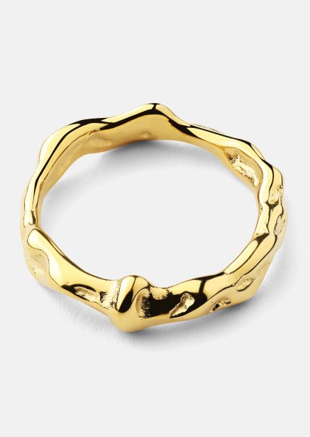 Ondula Anillo - 18k Chapado en oro