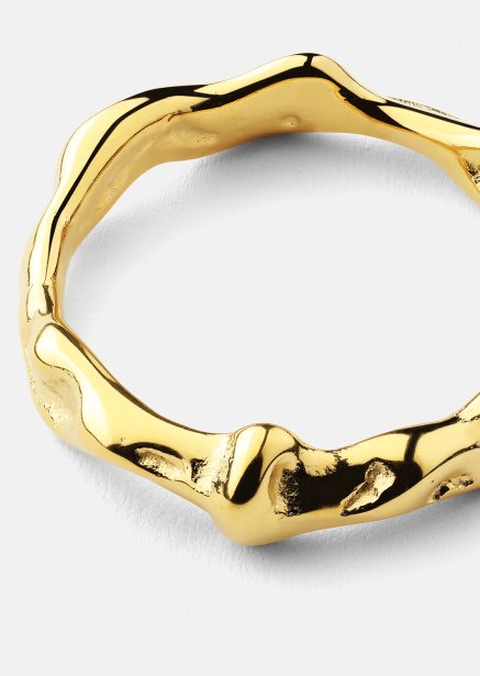 Ondula Anillo - 18k Chapado en oro