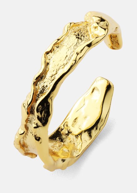 Anillo Raw Texture - Chapado en oro de 18k