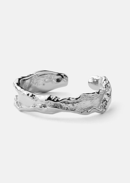 Anillo Raw Texture - Chapado en plata