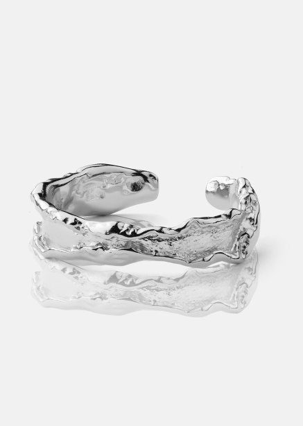 Anillo Raw Texture - Chapado en plata