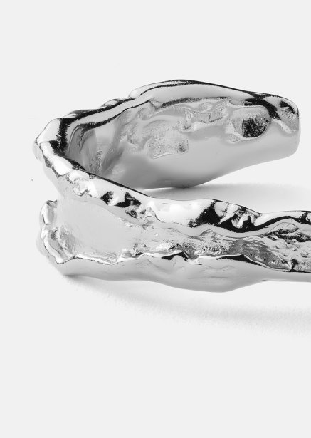 Anillo Raw Texture - Chapado en plata