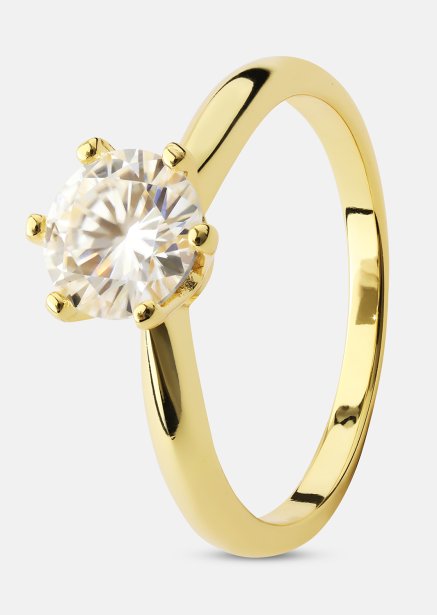 Anillo Solitaire - 18K Chapado en oro