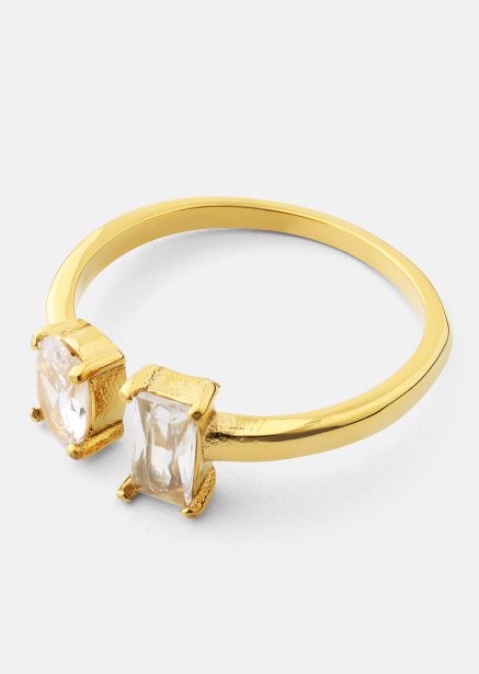 Anillo Duo Cut - 18k Chapado en oro