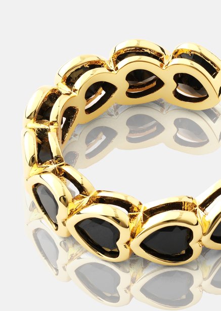 Anillo Eternal Night Heart - 18k Chapado en oro