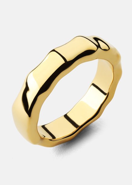 Anillo Sculpted Flow - 18k Chapado en oro
