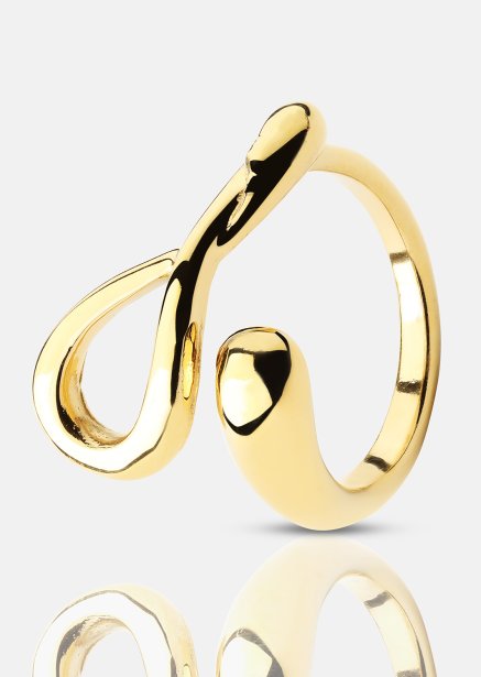 Anillo Loop - 18k Chapado en oro