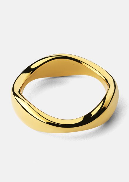 Anillo Organic Curve - 18k Chapado en oro