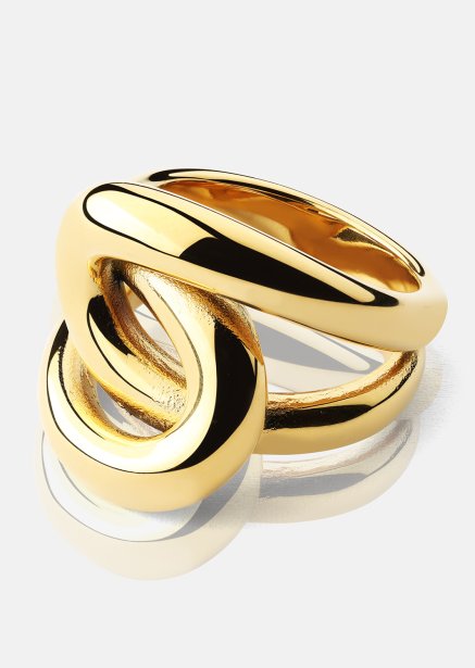 Anillo Infinity Knot - 18k Chapado en oro