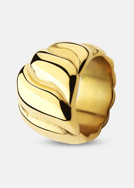 Anillo Bold Wave - 18K Chapado en oro