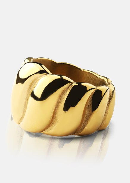 Anillo Bold Wave - 18K Chapado en oro