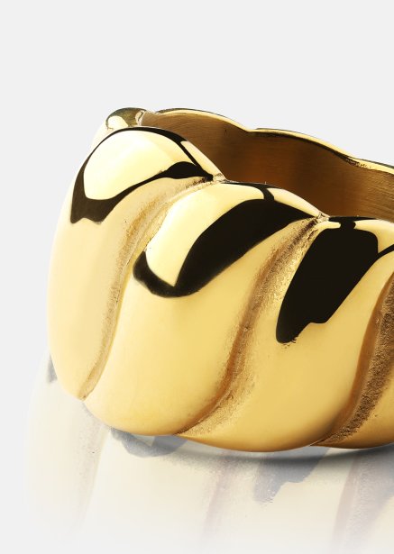 Anillo Bold Wave - 18K Chapado en oro