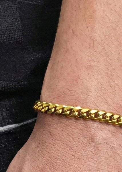 Pulsera Maverick Edge - 18k Chapada en oro