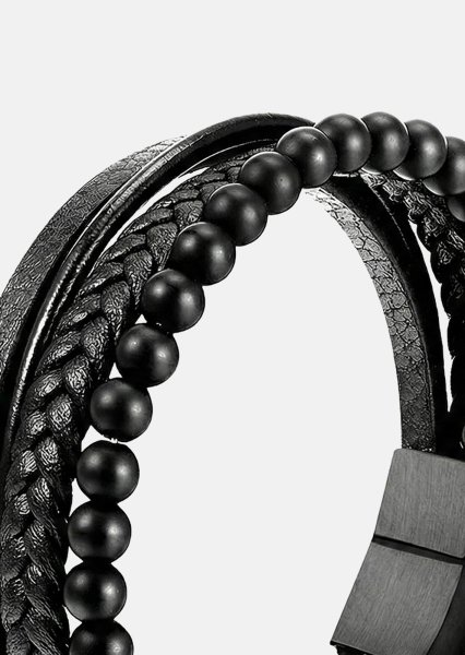 Pulsera de cuero Noble Noir