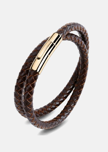 Pulsera de cuero Virtue Weave