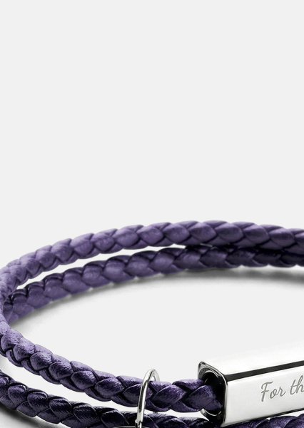 Pulsera de cuero Violet Edge