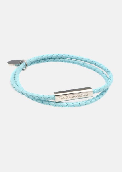 Pulsera de cuero Azure Bond