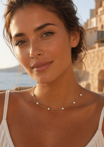Collar Lunaria - 18k Chapado en oro