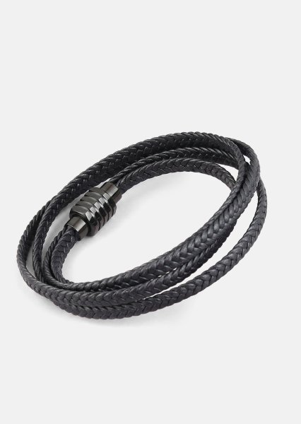 Pulsera de cuero Raven Crest