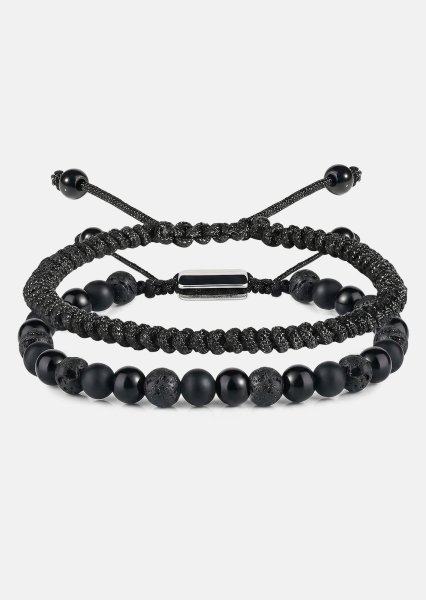 Pulsera de cuentas Obsidian Knot