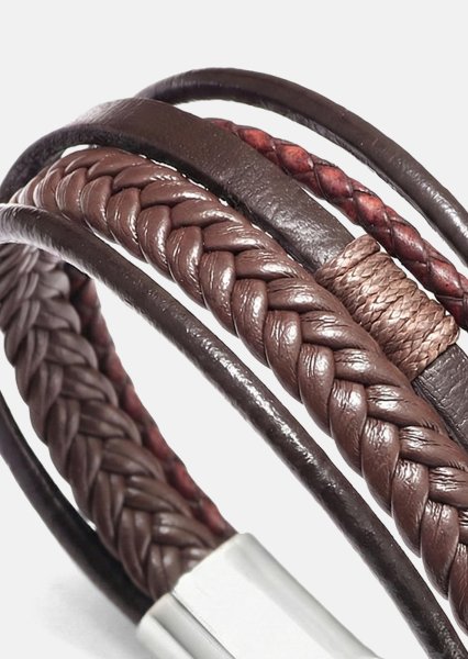 Pulsera de cuero Horizon Weave