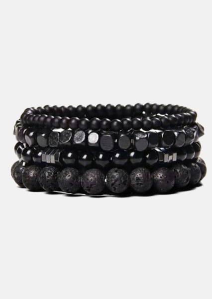 Pulsera de cuentas Obsidian Pulse