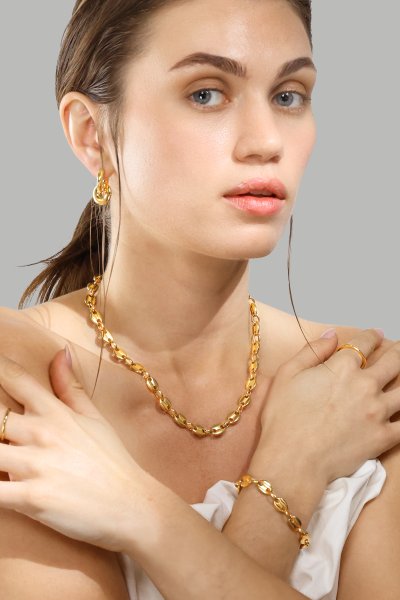 Collar Bold Chain - 18k Chapado en oro