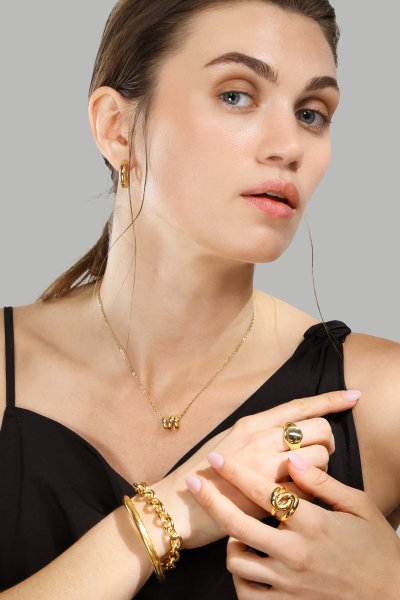 Anillo - 18K Chapado en oro