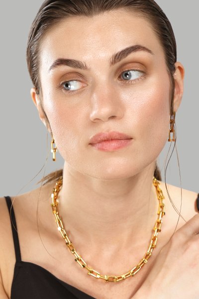 Pendientes Link Luxe – 18k Chapados en oro