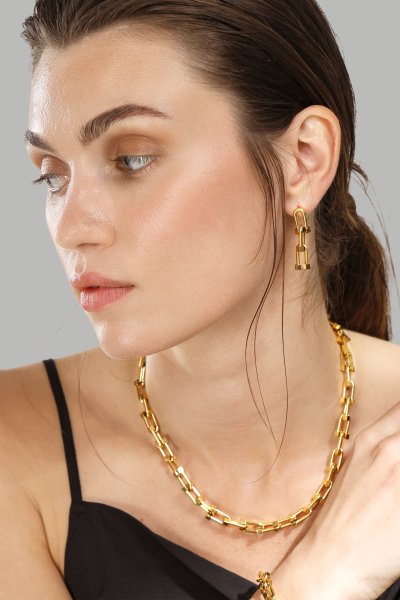 Pendientes Link Luxe – 18k Chapados en oro