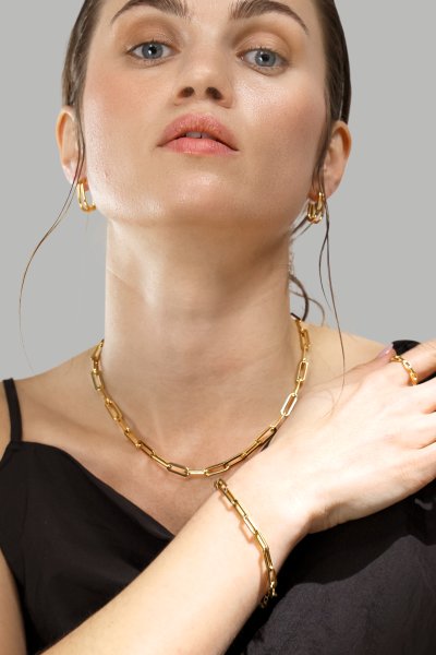 Pulsera Link Luxe - 18k Chapada en oro