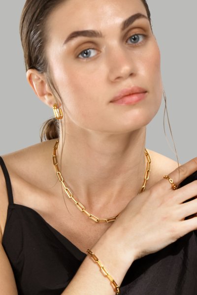 Pulsera Link Luxe - 18k Chapada en oro