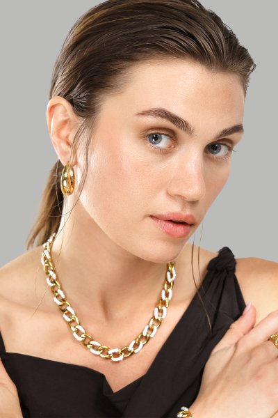 Pendientes Bold Curve – 18k Chapados en oro