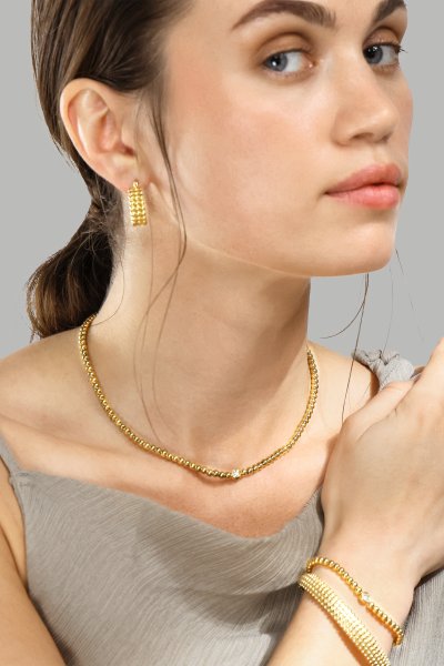 Pendientes Sfera – 18k Chapados en oro