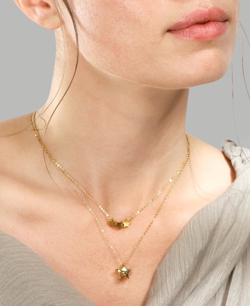 Collar Stjärntrio – 18k Chapado en oro