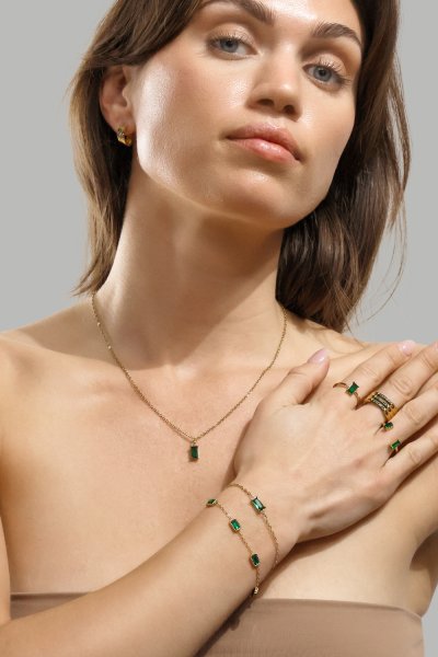 Pulsera Verdant - 18k Chapada en oro