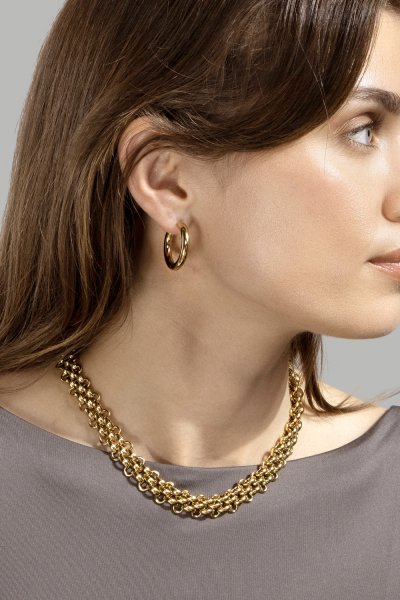 Collar Bold Weave - 18k Chapado en oro