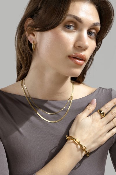 Collar Trax - 18k Chapado en oro