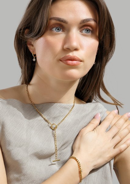 Pendiente Celeste Drops - 18k Chapado en oro