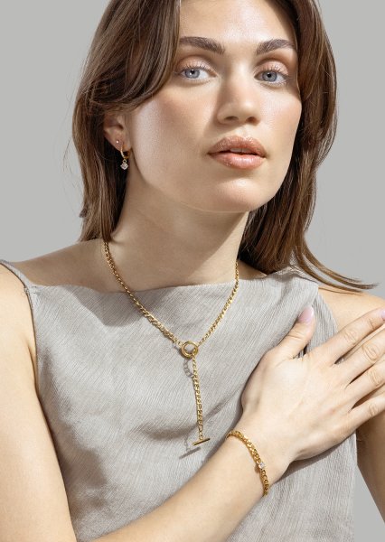 Pendiente Celeste Drops - 18k Chapado en oro